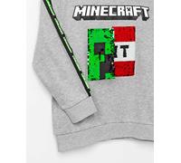 Minecraft Grigio Creeper & Tnt Sequin Panel Felpa Unisex Bambini