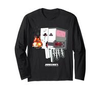 Minecraft Halloween Ghast X-Ray Skeleton Anatomy Maglia a Manica