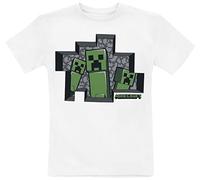 Minecraft Kids - Creepers - Maglietta da uomo, colore: Bianco, bianco, 8 anni