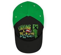 Minecraft Light Green Baseball Cap for Kids, Summer Sun Protection Polyester Hat, Breathable Cap for Kids Gift Sports School 3+ Years