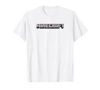 Minecraft Logo White Maglietta