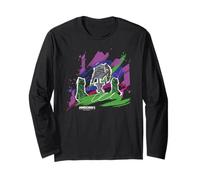 Minecraft Marching Archer Skeleton Creeper Mobs Paint Stroke Maglia a Manica