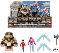 Minecraft Mattel Story Set con 3 action figure e 4 accessori, un pacchetto di figure di fuga ben realizzato ispirato a un film, giocattolo da collezione
