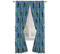 Minecraft Monster Hunters 84" pollici drappeggi - Beautiful Room Décor & Easy Set Up, Bedding - Curtains Include 2 Tiebacks, 4 pezzi Set (Prodotto ufficiale Minecraft)