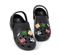 Minecraft Nero Character Face Zoccoli Unisex Bambini