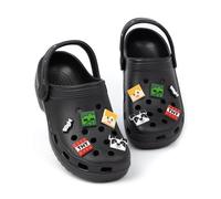Minecraft Nero Character Face Zoccoli Unisex Bambini
