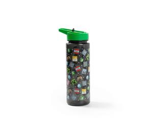 Minecraft Nero Printed Bottiglia d'acqua con cannuccia Unisex Bambini