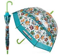 MINECRAFT Ombrello Pieghevole - Ombrello Trasparente Portatile Ombrelli Da Pioggia Antivento Anti UV Ombrello Bambino Unisex Gadget Originale (Trasparente/Multicolore)