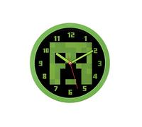 Minecraft Orologio da parete, verde e nero, taglia unica