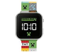 Minecraft Orologio da polso per bambini con LED digitale, multicolore, cinturino in silicone MIN4272, multicolore, Cinturino.