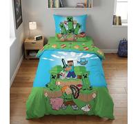 Minecraft Outdoor Mobs Copripiumino Singolo 140x200 + Federa