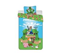 Minecraft Outdoor Mobs, set copripiumino 140 x 200 cm + federa 65 x 65 cm