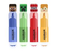 Minecraft pack with 4 highlighters with stamp Kids Licensing