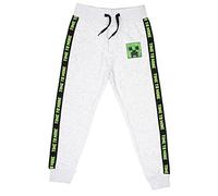MINECRAFT - Pantaloni di Tuta per Ragazzi - 100% Cottone - Grigi - Pantaloni da Jogging Bambini - Merce età 7-8 Anni