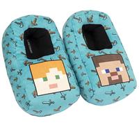 MINECRAFT - Pantofole 3D, Medium-Large - Design con Suola Antiscivolo - Materiale Morbido e Imbottito - Pantofole per Bambini - Merchandising Ufficiale Età 10 Anni