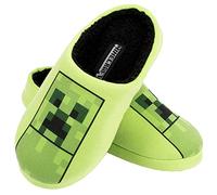 MINECRAFT - Pantofole Bambino Creeper Verde UK 1 / EUR 33 / Età 8 Anni