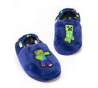 MINECRAFT Pantofole per Ragazzi | Vari stili Bambini Blu Navy Nero Paillettes Creeper Ragazzi House Shoes | Prodotti per calzature da gioco per bambini e adolescenti