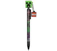 Minecraft penna a sfera automatica nera scuola con topper e ciondolo