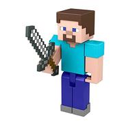 Minecraft - Personaggio Steve Action con 1 Pezzo per Costruire un Portale e Accessorio, Giocattolo per Bambini 6+ Anni, HFC27