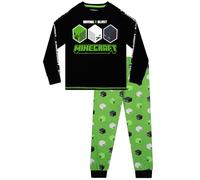 MINECRAFT Pigiama Bambino | Pigiama Bambino Cotone | Pigiamone Ragazzo Caldo Cotone | Nero 8-9 Anni