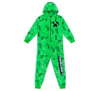 Minecraft Pigiama Onesie Creeper in pile, tuta da gioco con cappuccio per ragazzi, regalo per gamer, verde, 128