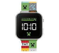 Minecraft Orologio da polso per bambini con LED digitale, multicolore, cinturino in silicone MIN4272, multicolore, Cinturino.