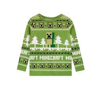 MINECRAFT Ragazzi Maglione di Natale di Verde 9-10 Anni