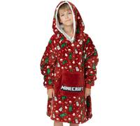 Minecraft Rosso Christmas Felpa con cappuccio coperta Unisex Bambini