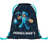 Minecraft - Sacca sportiva per bambini, per bambini, per la scuola, lo sport, Ascia blu