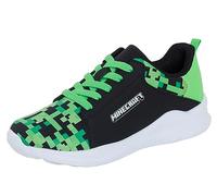 MINECRAFT Scarpe Bambini Nero/Verde 1 UK