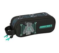MINECRAFT SCREEN - Astuccio doppio per bambini, ideale per bambini in età scolastica, comodo e versatile, qualità e resistenza, 21 x 6 x 8 cm
