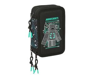 MINECRAFT SCREEN - Astuccio scolastico con 37 utensili inclusi, ideale per bambini dai 5 ai 14 anni, comodo e versatile, qualità e resistenza, 12,5 x 5,5 x 19,5 cm