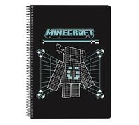 MINECRAFT SCREEN - Taccuino 80 fogli A5, copertina rigida, ideale per bambini di diverse età, comodo e versatile, qualità e resistenza, 15,5 x 22 cm