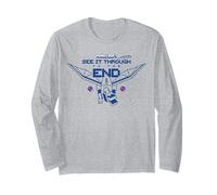 Minecraft See It Through To The End Ender Dragon Line Art Maglia a Manica