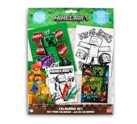 Minecraft - Set da colorare Creeper per bambini, include: quaderno, fogli da colorare e matite colorate