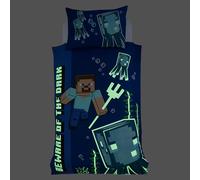 Minecraft Set da Letto Singolo Copripiumino Beware Of The Scuro Glow Gamer Bimbi