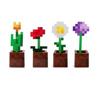 Minecraft Set Di 2 Pezzi Di Vaso Fiori Con Luce Ambientale