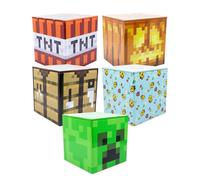 Minecraft Set Di 5 Pezzi Scatola Di Stoccaggio In Latta Da 4 Pollici