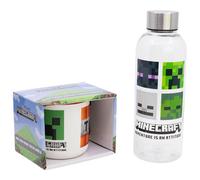 Minecraft, set di bottiglie idro in plastica da 850 ml e tazza per la colazione in ceramica da 400 ml