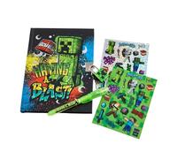 Minecraft Set di Cancelleria per Ragazzi, Include Quaderno, Adesivi, Penna, Lucchetto e Chiavi, Regalo per Bambini