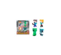 MODELLISMO STATICO ACTION FIGURE SET 4X MINECRAFT METAL NANO VIDEOGAME 1/50