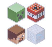 MINECRAFT - Set of 4 Metal Coasters NUOVO