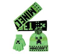 Minecraft Set Sciarpa Guanti e Cappello Creeper Misura Confezione 3 (NS9541)