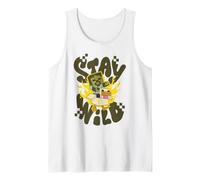 Minecraft Stay Wild Chicken Jockey On Fire Pixelated Font Canotta