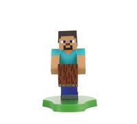 Cableguys Minis Minecraft Steve Porta Telefono e Auricolari - Supporto Cellulare da Tavolo e Comodino, Poggia Auricolari per Smartphone e Piccoli Dispositivi, Accessori Scrivania Gaming