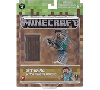 Minecraft Steve In Armatura A Maglia Action Figure Da 3,25 Pollici