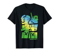 Minecraft Story Gradient Blue Green Maglietta