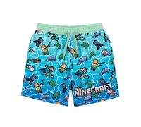 MINECRAFT Swim Shorts Boys Creeper Personaggi di Gioco Swimming Trunks 10-11 Anni