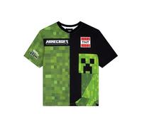 MINECRAFT T-Shirt, Completo da Calcio Oversize per Bambini, Maglia da Calcio Creeper, Abbigliamento Ragazzo, Grigio 9-10 Anni