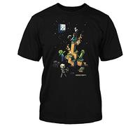 Minecraft t-shirt, ufficiale, tight spot logo, adulto, colore nero Black medium